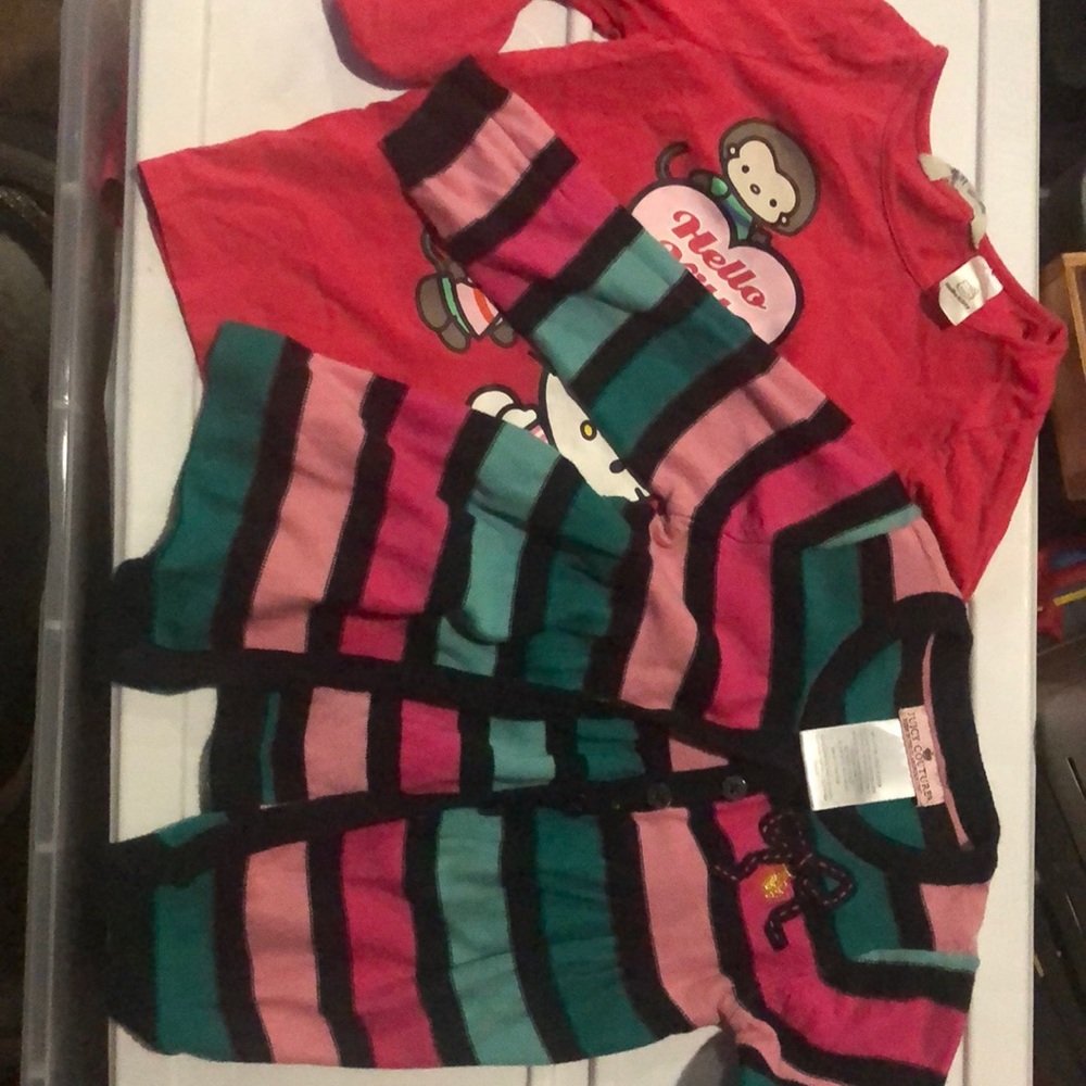 Juicy cardigan and H&M hello kitty long sleeves